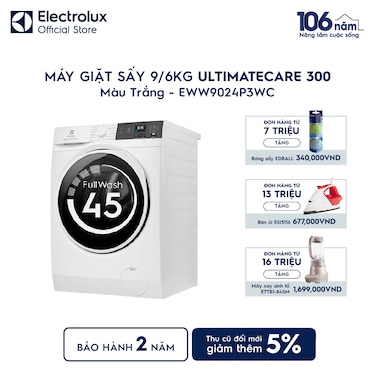 M&#225;y giặt sấy 9/6kg UltimateCare 300 - Trắng