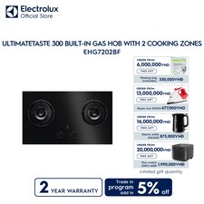 80cm UltimateTaste 300 built-in gas hob with 2 cooking zones
