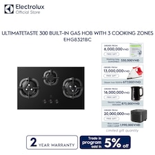 80cm UltimateTaste 300 built-in gas hob with 3 cooking zones