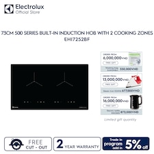 73cm 500 Series built-in induction hob with 2 cooking zones