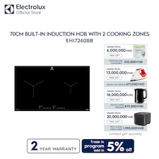 70cm built-in induction hob with 2 cooking zones