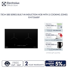 73cm 500 Series built-in induction hob with 2 cooking zones
