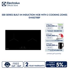 80cm 500 Series built-in induction hob with 2 cooking zones