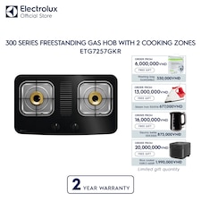 70cm 300 Series freestanding gas hob with 2 cooking zones
