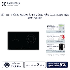 Bếp từ - hồng ngoại âm Electrolux 2 vùng nấu 73cm S500 4kW