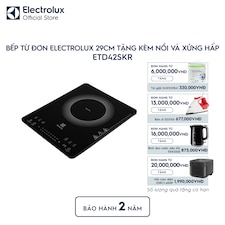 Bếp từ đơn Electrolux 29cm tặng kèm nồi và xửng hấp