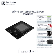 Bếp từ đơn Electrolux 29cm tặng kèm nồi, xửng hấp và chảo