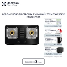 Bếp ga dương Electrolux 2 vùng nấu 70cm S300 3.0kW