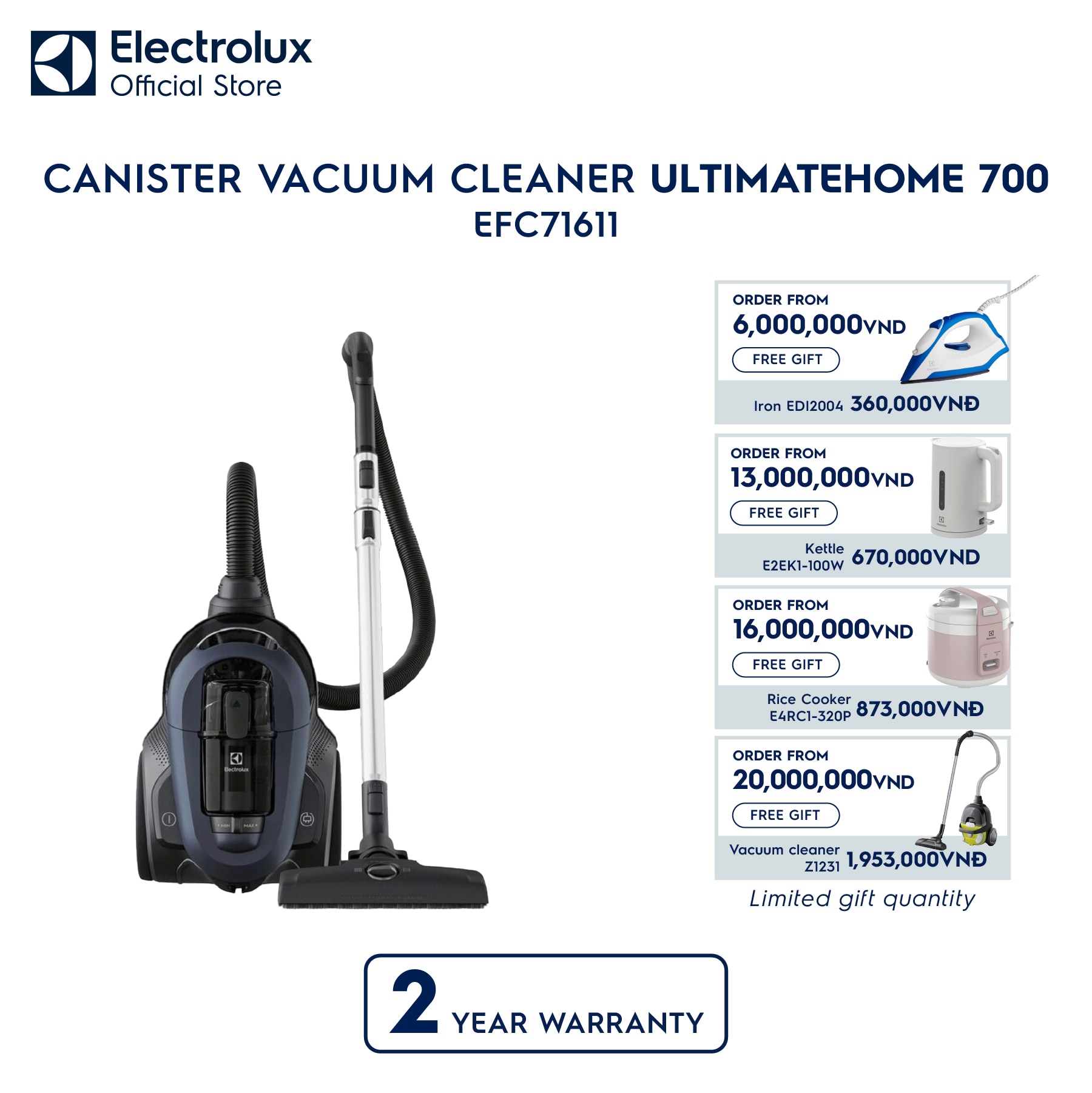 ErgoRapido PowerPro self-standing handstick vacuum cleaner - ZB3411