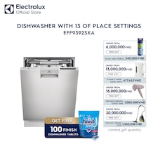 60cm dishwasher with 13 of place settings