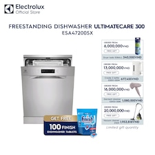 60 cm UltimateCare 300 freestanding dishwasher with 13 of place settings