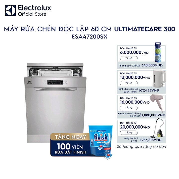 M&aacute;y rửa b&aacute;t độc lập 13 bộ 60cm UltimateCare 300 - Bạc