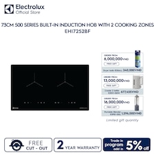 73cm 500 Series built-in induction hob with 2 cooking zones