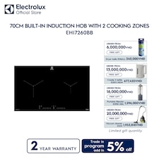 70cm built-in induction hob with 2 cooking zones