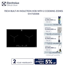 70cm built-in induction hob with 2 cooking zones