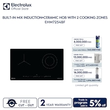 73cm 500 Series built-in mix induction+ceramic hob with 2 cooking zones