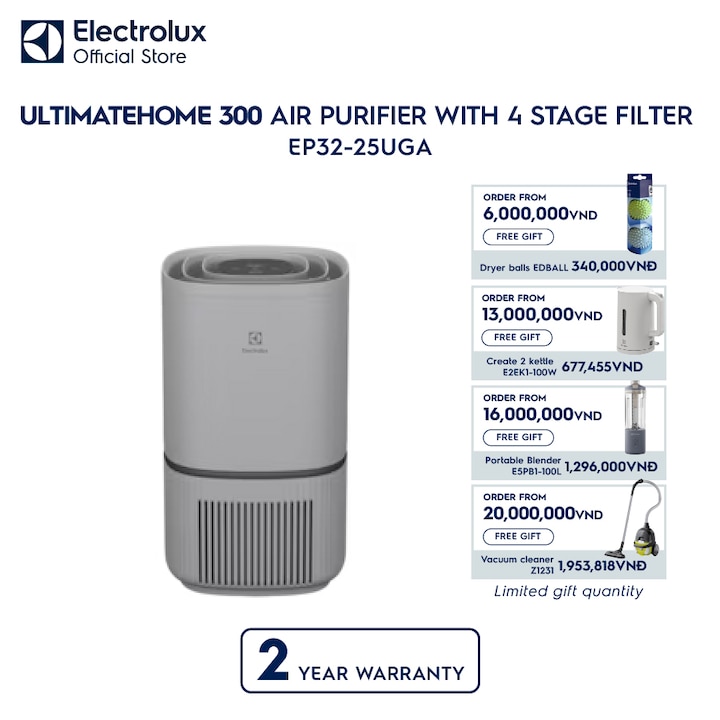 UltimateHome 300 air purifier with 4 stage filter for 30m&sup2; room coverage