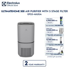UltimateHome 500 air purifier with 5 stage filter for 52m² room coverage