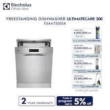 60 cm UltimateCare 300 freestanding dishwasher with 13 of place settings