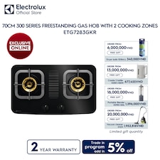 70cm 300 Series freestanding gas hob with 2 cooking zones