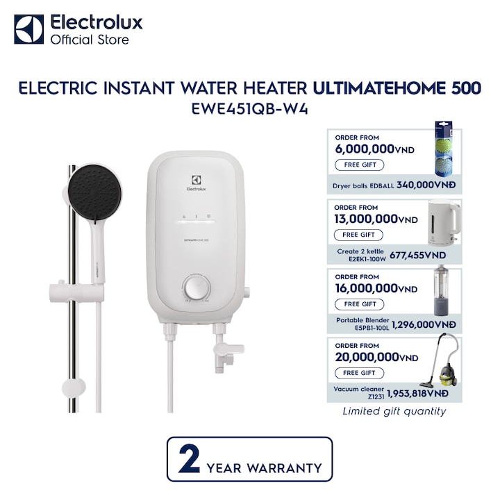 4.5kW UltimateHome 500 electric instant water heaterComfort Flow Tank