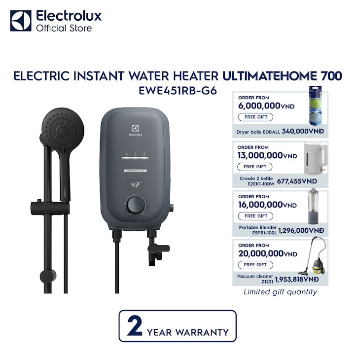 4.5kW UltimateHome 700 electric instant water heaterComfort Flow Tank