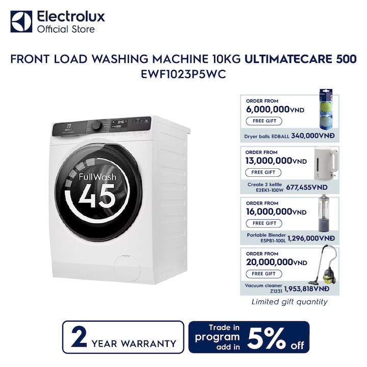 10kg UltimateCare 500 front load washing machine