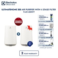 UltimateHome 300 air purifier with 4 stage filter for 26m² room coverage
