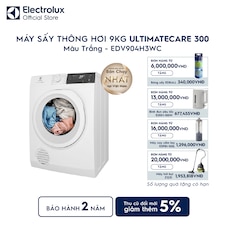 Máy sấy quần áo Electrolux thông hơi 9kg trắng