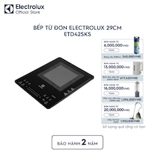 Bếp từ đơn Electrolux 29cm tặng kèm nồi, xửng hấp và chảo