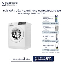 Máy giặt cửa ngang Electrolux 10kg UltimateCare 300 trắng