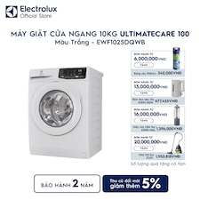 Máy giặt cửa ngang Electrolux 10kg UltimateCare 100 trắng