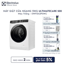Máy giặt cửa ngang Electrolux 13kg UltimateCare 500 trắng