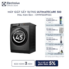 Máy giặt sấy Electrolux giặt 10kg + sấy 7kg UltimateCare 500