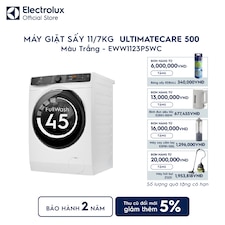 Máy giặt sấy Electrolux giặt 11kg + sấy 7kg UltimateCare 500