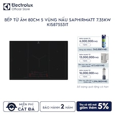 Bếp từ âm Electrolux 80cm 5 vùng nấu SaphirMatt SE 7.35kW