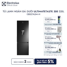 Tủ lạnh Electrolux ngăn đá dưới 335L UltimateTaste 300 Đen