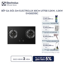 Bếp ga đôi âm Electrolux 80cm UT700 5.2kW, 4.5kW