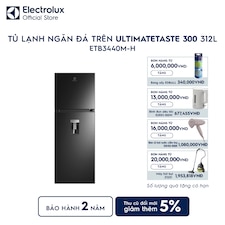 Tủ lạnh Electrolux ngăn đá trên 312L UltimateTaste 300 Đen
