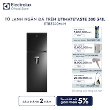 Tủ lạnh Electrolux ngăn đá trên 341L UltimateTaste 300 Đen