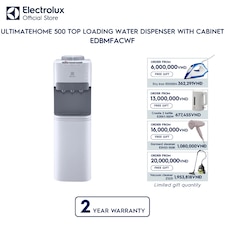 UltimateHome 500 top loading water dispenser with cabinet