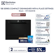 55cm 100 Series compact dishwasher  with 6 place settings