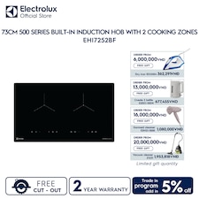 73cm 500 Series built-in induction hob with 2 cooking zones