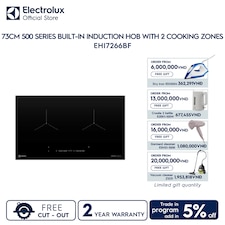 73cm 500 Series built-in induction hob with 2 cooking zones