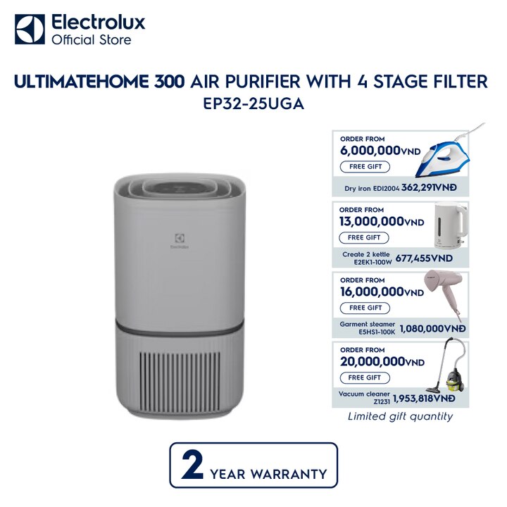 UltimateHome 300 air purifier with 4 stage filter for 30m&sup2; room coverage