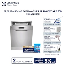 60 cm UltimateCare 300 freestanding dishwasher with 13 of place settings