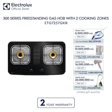70cm 300 Series freestanding gas hob with 2 cooking zones