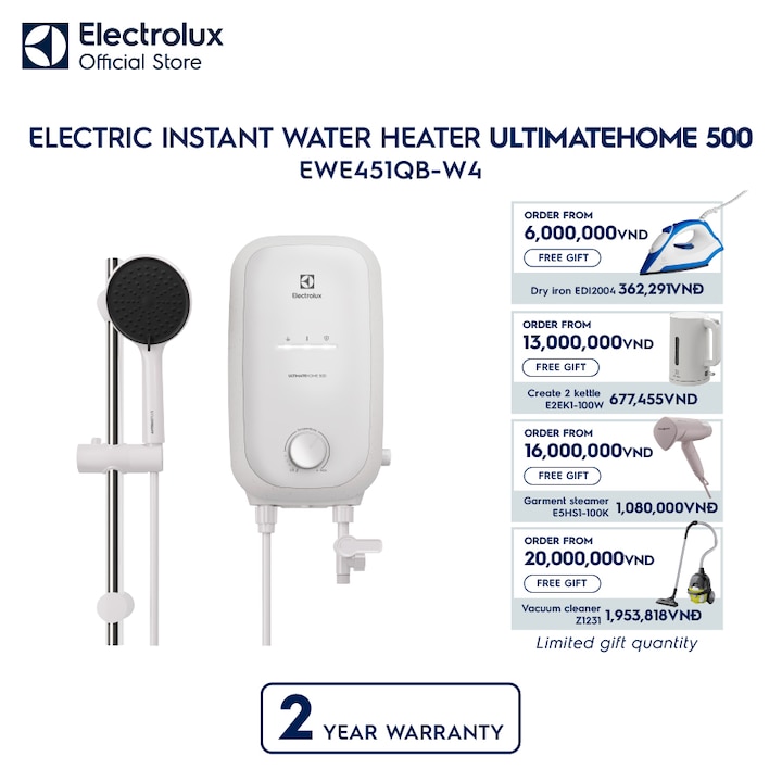 4.5kW UltimateHome 500 electric instant water heaterComfort Flow Tank