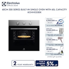 60cm 300 Series built-in single oven with 65L capacity