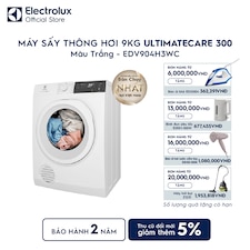 Máy sấy quần áo Electrolux thông hơi 9kg trắng